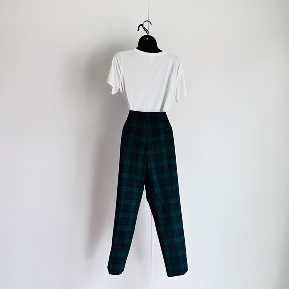 J Crew Green Tartan cropped Pants - Size 10 - Picture 2 of 5